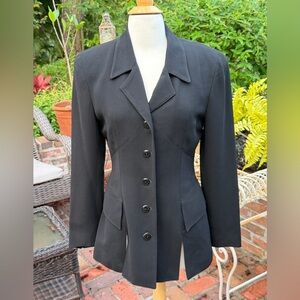Cynthia Steffe Black Tailored Button-Front Blazer size 4